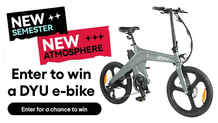 Win a DYU E-Bike in the Homecoming Ride Challenge, with You Sweepstakes