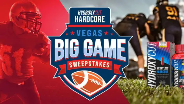 Enter the Hydroxycut Hardcore Vegas Big Game Sweepstakes now for a chance to win a four-day, three-night trip for two to Las Vegas, Nevada with airfare and accommodation, two tickets to the BIG GAME in Las Vegas on February 11, 2024, a product package featuring new Hydroxycut Hardcore innovations, plus $500 in spending cash. Don't miss out, sweepstakes ends January 22, 2024.