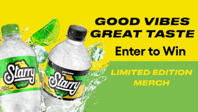 Play the Starry Hits Different Instant-Win Game daily for your chance to win Two tickets to an NBA basketball game or Limited Edition Starry merch and autographed jerseys from Zion Williamson and Zach LaVine