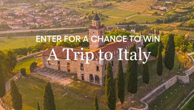 Enter for your chance to win  an Italian getaway that includes round-trip airfare for two and luxury accommodations at Hotel L'Albereta in Franciacorta, Italy. Best know for sparkling wine, the region offers expansive view and Michelin Star cuisine.