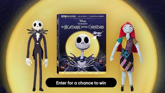 Enter for your chance to win one of 15 Tim Burton's "The Nightmare Before Christmas" prize packs. It’s the Disney Movie Insiders This is Halloween Sweepstakes and they are dying to know, what do you love most about Halloween? Comment with your answer and #DMIThisIsHalloweenSweepstakes for a chance to win a frightfully fun Tim Burton’s The Nightmare Before Christmas prize pack.