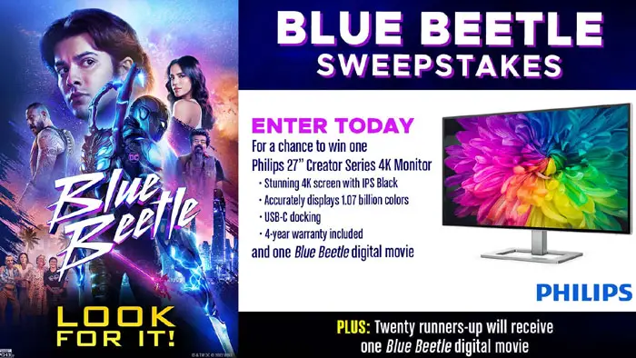 Warner Bros. Blue Beetle Sweepstakes (21 Prizes)