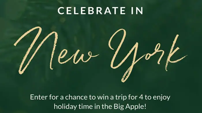 Balsam Hill Celebrate in New York Sweepstakes