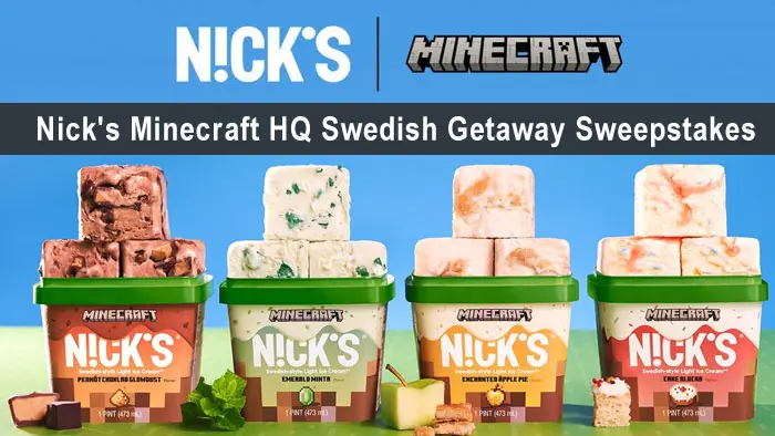 Enter to win an all-inclusive trip for two to Stockholm, Sweden from Nick's Ice Cream and Minecraft. Sweden is the magical motherland of Nick’s and Minecraft. Experience the ultimate tour of the city with visits to the N!CK’S world headquarters and Mojang Studios' Stockholm office.