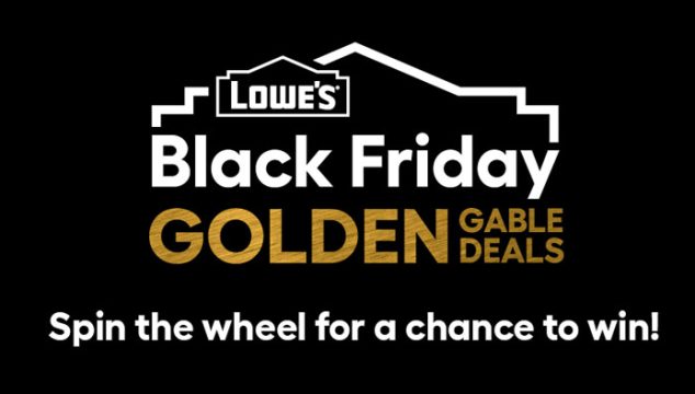 Lowe’s Golden Gable Spin for a Chance to Win Instant Win Game (12,631 Prizes)