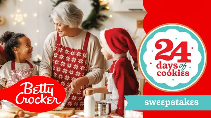 Betty Crocker is celebrating the most wonderful baking season of the year with the Betty Crocker 24 Days of Cookies Sweepstakes! Enter once per day for a chance to win Betty’s baking essentials. 24 winners will be randomly selected to receive a baking bundle on or about December 21st. 