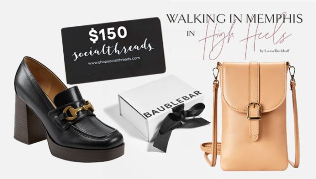 Enter for your chance to win one of three great prizes from Laura Rieckhoff of Walking in Memphis with High Heels (@walkinginmem). You could win a $150 Social Threads Gift Card, Marc Fisher Machi Loafers, or a GiGi New York Emmie Crossbody Bag. 