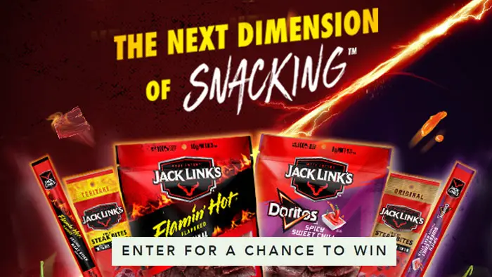 Play the Frito-Lay Jack Link’s Next Dimension of Snacking Holiday Instant Win Game daily for your chance to win great prizes PLUS 5,000 discount Jack Link's coupons are available to be distributed (100 per day). 