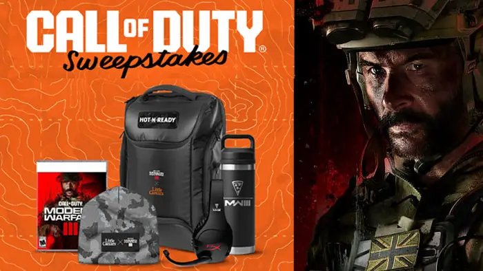 Enter the Little Caesars X Call of Duty Sweepstakes daily for chance to win from the over 5,000 prizes available. Prizes include laptops, backpacks, A Call of Duty: Modern Warfare III games, gaming mouse, gaming headsets and lots more.