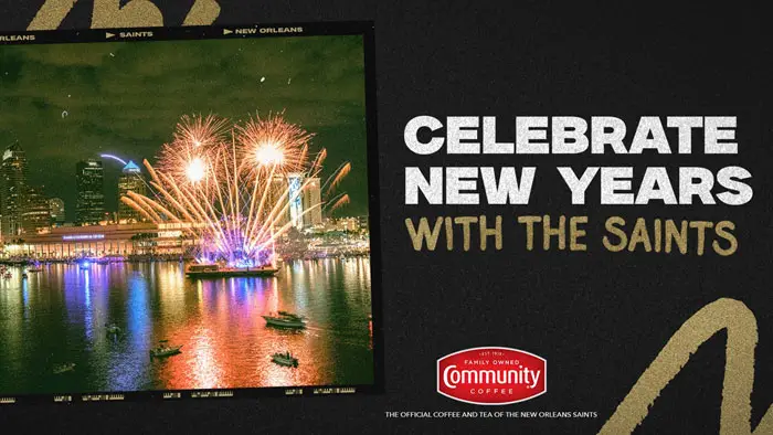 Celebrate New Year's with the Saints Away Game Sweepstakes Presented by Community Coffee