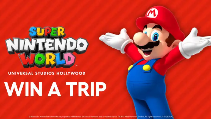 The Game Awards is giving you and three guests the chance to win a trip to Universal Studios Hollywood in Universal City, California to experience the new SUPER NINTENDO WORLD™
