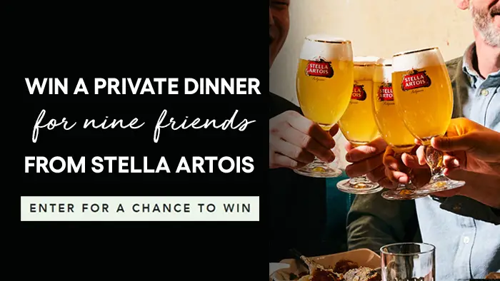 Enter the Stella Artois Valentine’s Day Sweepstakes now for a chance to win a private dinner experience, hosted by Stella Artois and the James Beard Foundation at your home for you and up to nine guests. Everything needed to prepare, cook and serve the meal will be brought by the Stella Artois team for your party to enjoy.
