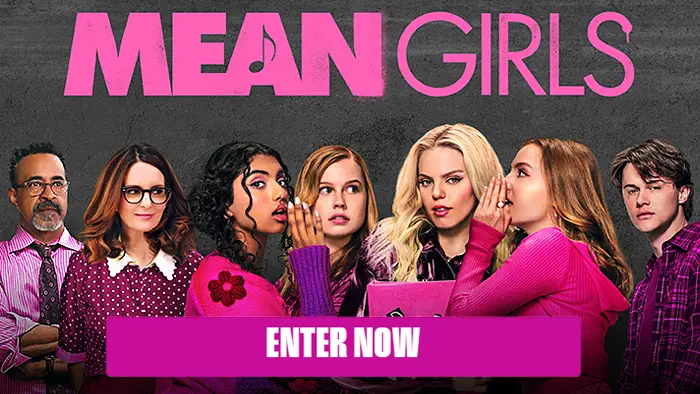 Enter for your chance to win 2 FREE tickets to the 2024 Mean Girls movie, your own personal Burn Book journal, and a new Mean Girls Movie-Inspired 8 Pack of Pilot G2 gel pens. 