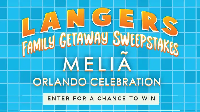 Langers Juice is giving you the chance to win a family trip to Meliá Orlando Celebration, a 5-day/4-night stay for 2 adults and 2 children in a two-bedroom suite, plus roundtrip air credit capped at $500 per person! Additionally, 10 first prize winners will each win 12 vouchers for 64 oz. bottles of Langer’s Juice.