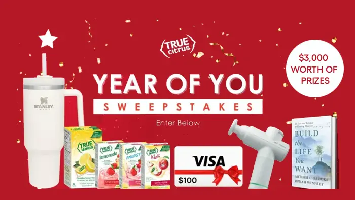 True Citrus Year of You Sweepstakes - 35 Prizes - 35 Winners!