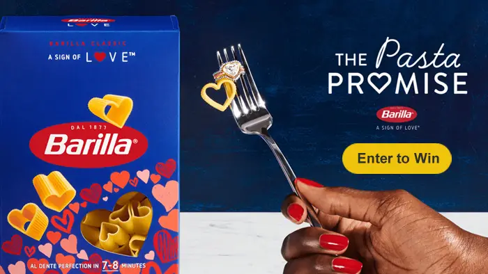 Barilla The Pasta Promise Giveaway ($32,000 Prize)
