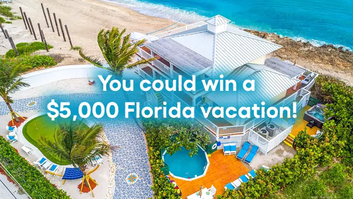 You could win a $5,000 Florida vacation from VRBO & VISIT FLORIDA!
