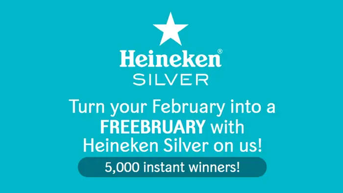 5,000 Instant Winners! Turn your February into a FREEBRUARY with Heineken Silver! Play the Heineken Silver Linings Instant Win Game for your chance to win!