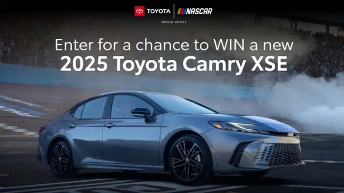 Win a 2025 Toyota Camry XSE + A VIP NASCAR Trip to Phoenix!