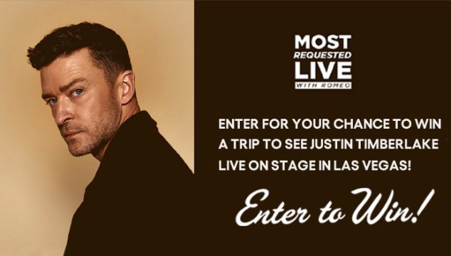 Enter for your chance to win a trip for two to see Justin Timberlake perform Live on stage in Las Vegas. The trip includes hotel, airfare, and concert tickets for two people - a $2500 value!