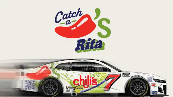 Play Chili’s Catch-A-Rita Instant Win Game daily for your chance to win FREE food from Chili's. By playing the Instant Win Game, you are automatically entered into the Sweepstakes for a chance to win a VIP race experience in Austin, TX. Good Luck! Watching #7 Corey LaJoie at Daytona with the chance to win Chili’s is next level amazing! 