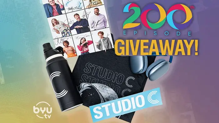 BYUtv Studio is celebrating their 200th Episode with a giveaway. You do not want to miss the hour-long 200th episode of Studio C premiering Monday, March 4th, featuring the original cast as special guest stars. It’s a reunion so big, you’ve got to see for yourself. To celebrate, we are giving away the following prizes, winners to be announced on March 5th.