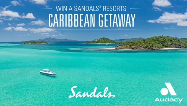 Enter for your chance to win a Sandals Resorts Caribbean Getaway. The trip includes an all-inclusive vacation for two including roundtrip airfare. Stay at Sandals newest resort in St. Vincent or pick from Jamaica, Bahamas, or Curacao resorts.
