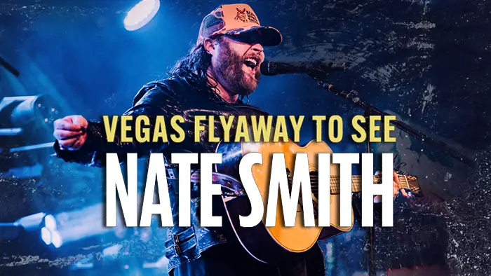 Enter for your chance to win a weekend trip to Las Vegas to see Nate on Morgan Wallen's One Night At A Time Tour this August. The trip includes airfare, hotel accommodations and a meet-and-greet Nate Smith during the Concert