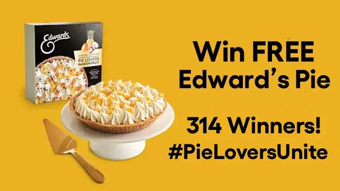 Enter for your chance to win one of 314 Edwards Desserts Pi Day prize packs that include a Pie Lover t-shirt, two coupons for FREE Edwards Desserts products, and an exclusive Pie Lovers Unite sticker pack