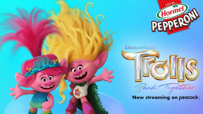 Grab your free code (in this post) and enter the Hormel Pepperoni Trolls Band Together Promotion for your chance to win one of 326 prizes! Host a night of fantastimazing fun with HORMEL® Pepperoni and Trolls Band Together. Turn your place into a Trolls Village with themed small bites and hair-raising activities. Plus, shop qualifying HORMEL® Pepperoni products to enter for the chance to win an epic movie night slumber party or hundreds or other prizes! 