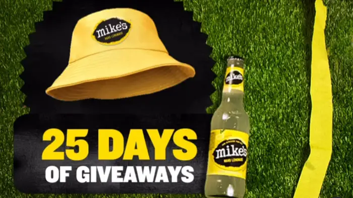 Mike’s Hard Lemonade is giving away prizes in honor of the twenty-fifth (25th) birthday of the Mike’s Hard Lemonade product. To enter, follow Mike's Hard Lemonade on Instagram and comment #Mikes25Giveaway on the giveaway post