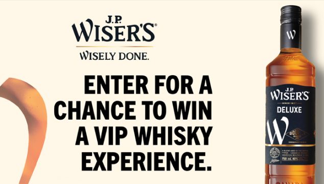 J.P. Wiser’s Distillery VIP Weekend Sweepstakes