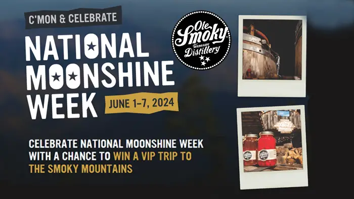 Enter for your chance to win a IP Trip for four to Gatlinburg, Tennessee or one of over 100 Ole Smoky Distillery prizes. Ole Smoky is sending moonshine fans to Gatlinburg, Tennessee for a Smoky Mountain weekend experience filled with food, fun, and, of course, a little 'shine!