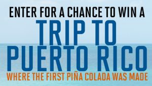 Enter for your chance to win a trip for two to San Juan, Puerto Rico where the first Piña Colada was made. The grand prize includes air travel, and a cash card to make your trip even more memorable while enjoying Piña Coladas in the tropics. Don't miss out on this incredible opportunity to explore the beauty and culture of Puerto Rico, with Don Q Rum.