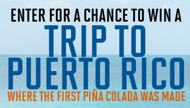 Enter for your chance to win a trip for two to San Juan, Puerto Rico where the first Piña Colada was made. The grand prize includes air travel, and a cash card to make your trip even more memorable while enjoying Piña Coladas in the tropics. Don't miss out on this incredible opportunity to explore the beauty and culture of Puerto Rico, with Don Q Rum.