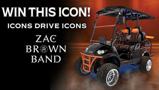 Icon Zac Brown Limited Edition Golf Cart Giveaway
