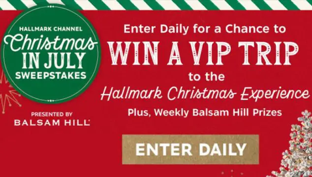Hallmark Channel’s Christmas in July Sweepstakes (Weekly Winners)