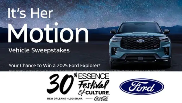 Ford It’s Her Motion 2025 Ford Explorer Vehicle Sweepstakes