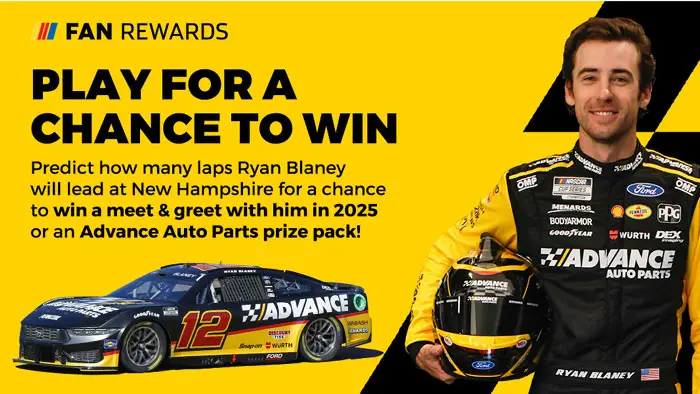 NASCAR Fan Rewards Advance Auto Parts Sweepstakes