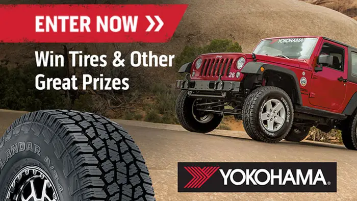 Yokohama GEOLANDAR Sweepstakes, Driven by Discount Tire (Daily Winners)