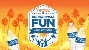 Enter the Niagara Bottling Universal Refreshingly Fun Sweepstakes for your chance to win either a Universal Studios Hollywood or Universal Orlando Resort vacation for four