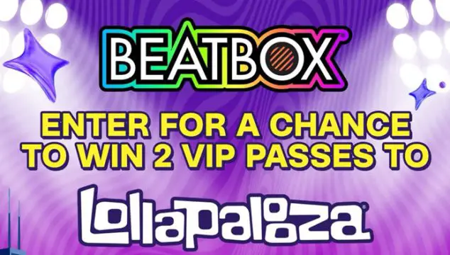 Beatbox Beverages Lollapalooza Festival Sweepstakes