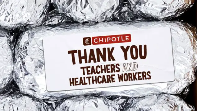 Chipotle Healthcare Professional and Teacher Sweepstakes (200,000 Winners)