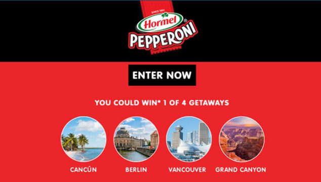 Hormel Pepperoni Forms & Flavors Summer Travel Sweepstakes