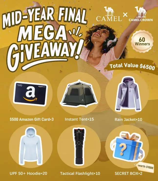 Camel Outdoors Final Mid-Year MEGA Giveaway (60 Winners)