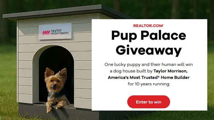 Realtor.com Pup Palace Giveaway: Presented by Taylor Morrison