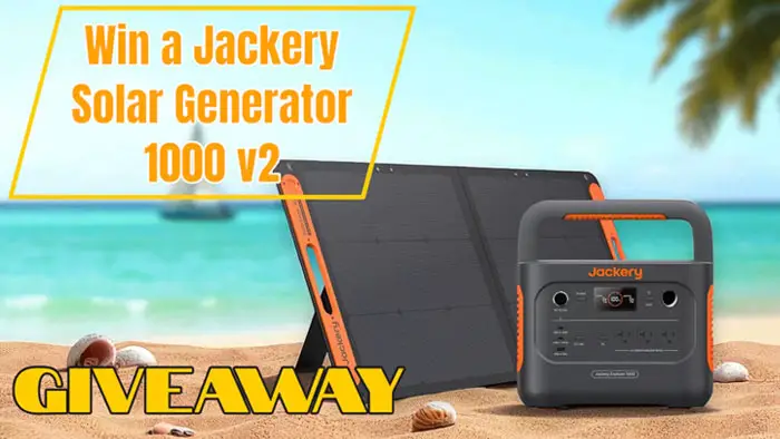 Jackery Explorer 1000 V2 Solar Generator Giveaway