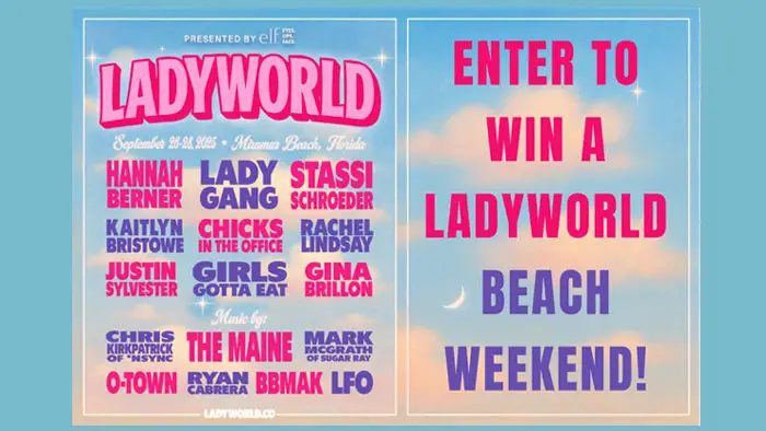 Win a LADYWORLD Beach Weekend Sweepstakes