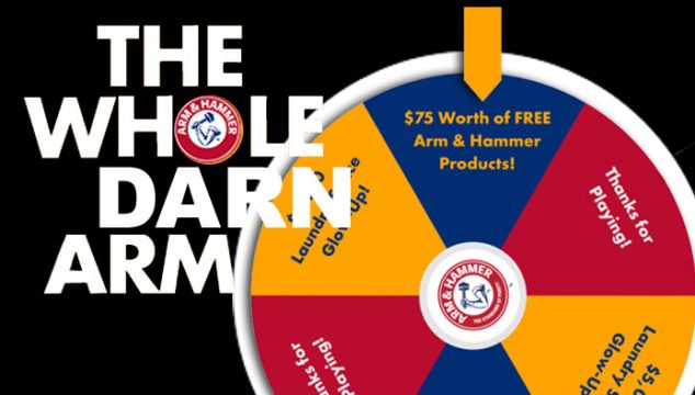 Arm & Hammer's The Whole Darn Arm Instant Win Game (102 Prizes)