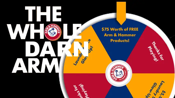 Arm & Hammer's The Whole Darn Arm Instant Win Game (102 Prizes)